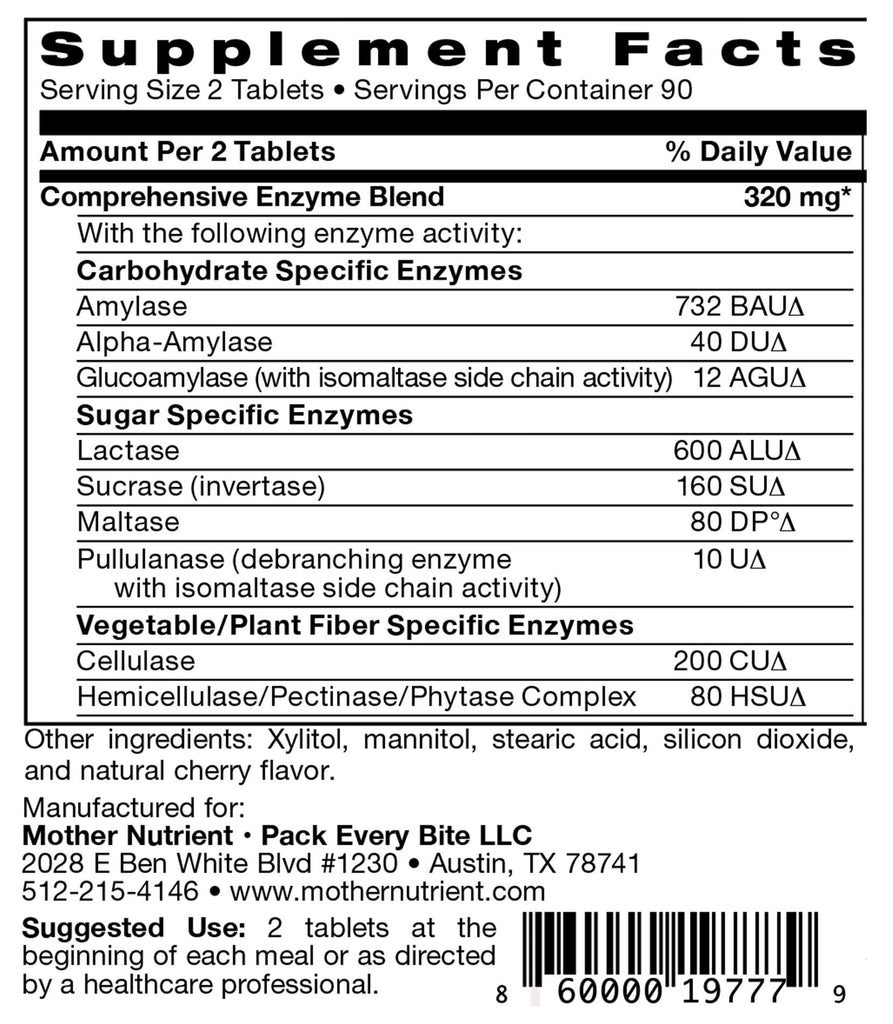 Digestive Enzymes - Mother Nutrient